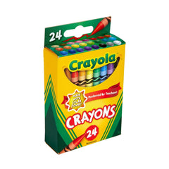 Crayola 24ct Crayons, Elementary School Supplies for Kids, Art Classroom Must Haves for Teachers, Coloring Gift Ages 3+