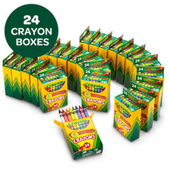 Crayola 24 Packs of 24ct Crayons Bulk 576ct, Classroom Must Haves for Teachers, Kids School, Individual Packs, Gifts for Teachers, Ages 3+
