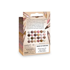 Crayola 24ct Colors of the World Crayons, Skin Tone Art Tools, Non-Toxic, Elementary School Supplies for Kids, Coloring Gift Ages 3+