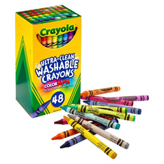 Crayola 48ct UltraClean Washable Crayons Art Classroom Must Haves for Teachers Kids School Supplies Coloring Gift Ages 3+
