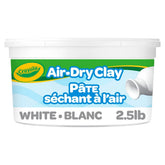 Crayola 2.5lb Air Dry Clay White, Modeling Material, Art School Supplies, Gifts for Teachers and Kids, Ages 4+