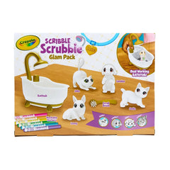 Crayola 12pc Scribble Scrubbie Pets Tub Set: Washable Marker Craft Kit for Kids, Drawing & Coloring Activity, Ages 3+