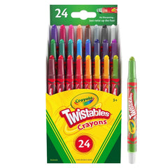 Crayola 24ct Mini Twistables Crayons, Cute School Supplies, Classroom Must Haves for Teachers, Travel Friendly, Coloring Gift, Ages 3+