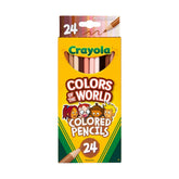 Crayola 24ct Colors of the World Colored Pencils, Skin Tone Art Tools, Elementary School Supplies for Kids, Drawing & Coloring Gift, Ages 3+