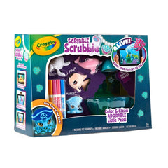 Crayola Scribble Scrubbie Ocean Glow Lagoon: Washable Marker Craft Kit for Kids, Non-Toxic, Ages 3+