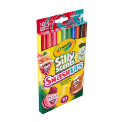 Crayola 10ct Silly Scents Smash Ups Washable Fine Line Markers, Scented Markers, Cute School Supplies, Coloring Gift, Ages 3+