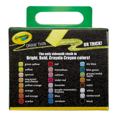 Crayola 24ct Washable Sidewalk Chalk - Bold Colors: Non-Toxic, Multicolor for Toddlers