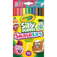 Crayola 10ct Silly Scents Smash Ups Washable Fine Line Markers, Scented Markers, Cute School Supplies, Coloring Gift, Ages 3+