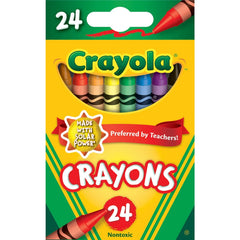 Crayola 24ct Crayons, Elementary School Supplies for Kids, Art Classroom Must Haves for Teachers, Coloring Gift Ages 3+