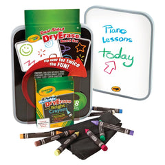 Crayola Dual Sided Dry Erase Board Set with Dry Erase Crayons 8ct: Kids Whiteboard & Presentation Board Accessories