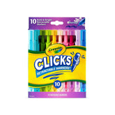 Crayola 10ct Clicks Retractable Washable Markers - Bold & Bright, Cute School Supplies, Gifts for Teachers and Kids, Ages 6+