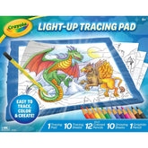 Crayola Light Up Tracing Pad Blue: Kids Drawing & Coloring Kit, Creative Activity, Includes 34 Pieces, Requires 3 AA Batteries