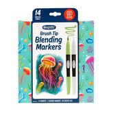 Crayola 14ct Brush Tip Blending Markers, School Supplies, Journaling and Adult Coloring Supplies, Gifts for Teachers and Kids, Ages 4+