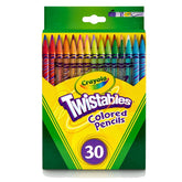 Crayola 30ct Twistables Colored Pencils, Cute School Supplies for Kids, Art Classroom Essentials, Drawing and Coloring Gift, Ages 3+