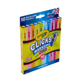 Crayola 10ct Clicks Retractable Washable Markers