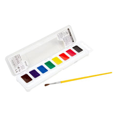Crayola 8ct Kids Watercolor Paints with Brush, Washable Tempera, School Supplies for Kids, Art Classroom Essentials, Gift, Ages 3+