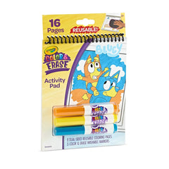 Crayola Bluey Color & Erase Reusable Activity Pad: Mess Free Coloring Book for Creative Travel Activities