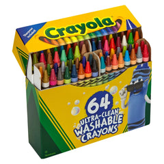 Crayola 64ct Ultra Clean Washable Crayons Art Classroom Must Haves for Teachers Kids School Supplies Coloring Gift Ages 3+