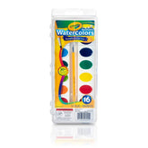 Crayola 16ct Kids Non-toxic Watercolor Paints with Brush, Washable Tempera, School Supplies for Kids, Art Classroom Essentials, Gift, Ages 3+
