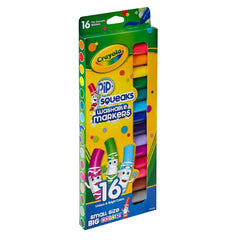 Crayola 16ct Washable Pip-Squeaks Broad Line Markers, Toddler School Supplies, Classroom Essentials for Elementary Teachers, Coloring Gift, Ages 3+