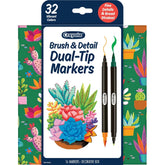Crayola 16pk 32ct Brush and Detail Dual Tip Markers, School Supplies, Adult Coloring Supplies, Gifts for Teachers and Kids, Ages 4+