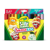 Crayola 12ct Silly Scents Smash Ups Washable Markers, Chisel Tip, Scented Markers, Cute School Supplies, Coloring Gift, Ages 3+