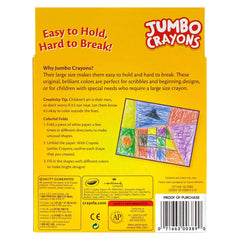 Crayola 8ct Jumbo Crayons, Toddler School Supplies, Classroom Essentials for Preschool Teachers, Large Crayons, Coloring Gift, Ages 3+