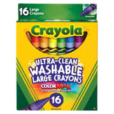 Crayola Washable Large Crayons, Toddler School Supplies, Classroom Essentials for Preschool Teachers, Easy Grip, Coloring Gift, Ages 3+