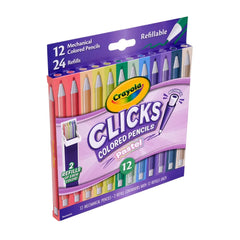 Crayola 12ct Clicks Mechanical Colored Pencils and Refills