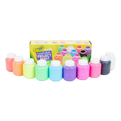 Crayola 10ct 2oz Washable Kids Paint Neon Colors: Non-Toxic Water-Based Tempera for Paper, Neon Painting & Finger Paint Ideas