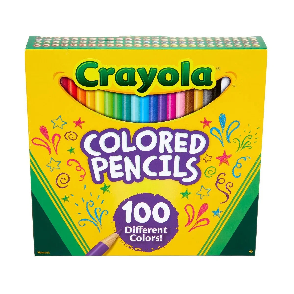 Crayola 100ct Colored Pencil Set, Art School Supplies, Classroom Must Haves, Gifts for Teachers and Kids, Ages 5+