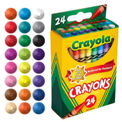 Crayola 24ct Crayons, Elementary School Supplies for Kids, Art Classroom Must Haves for Teachers, Coloring Gift Ages 3+