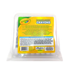 Crayola 8ct Face & Body Crayons: Washable Face Paint for Kids, Multicolor Brights, Ages 1+