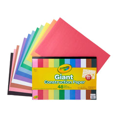 Crayola 48-Sheet Giant Construction Paper with Stencil 12-Color