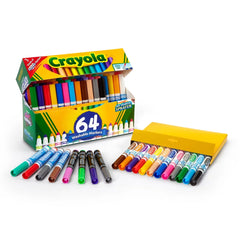 Crayola 64ct Washable Broad Line Markers, With Gel & Window Markers, Classroom Must Haves for Teachers, School Supplies, Ages 3+