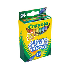 Crayola 24ct Ultra Clean Washable Crayons Kids School Supplies Art Classroom Must Haves for Teachers Coloring Gift Ages 3+