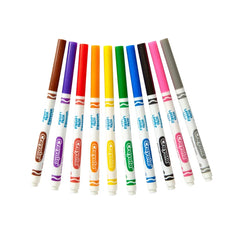 Crayola 10ct Ultra Clean Washable Fine Line Markers, Classic Colors, Classroom Must Haves for Teachers, School Supplies, Ages 3+