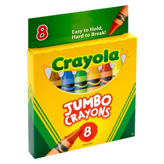 Crayola 8ct Jumbo Crayons, Toddler School Supplies, Classroom Essentials for Preschool Teachers, Large Crayons, Coloring Gift, Ages 3+