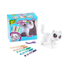 Crayola Scribble Scrubbie Jumbo Pet Cat- Jenny: Drawing & Coloring Kit, Markers, Christmas, Ages 3+