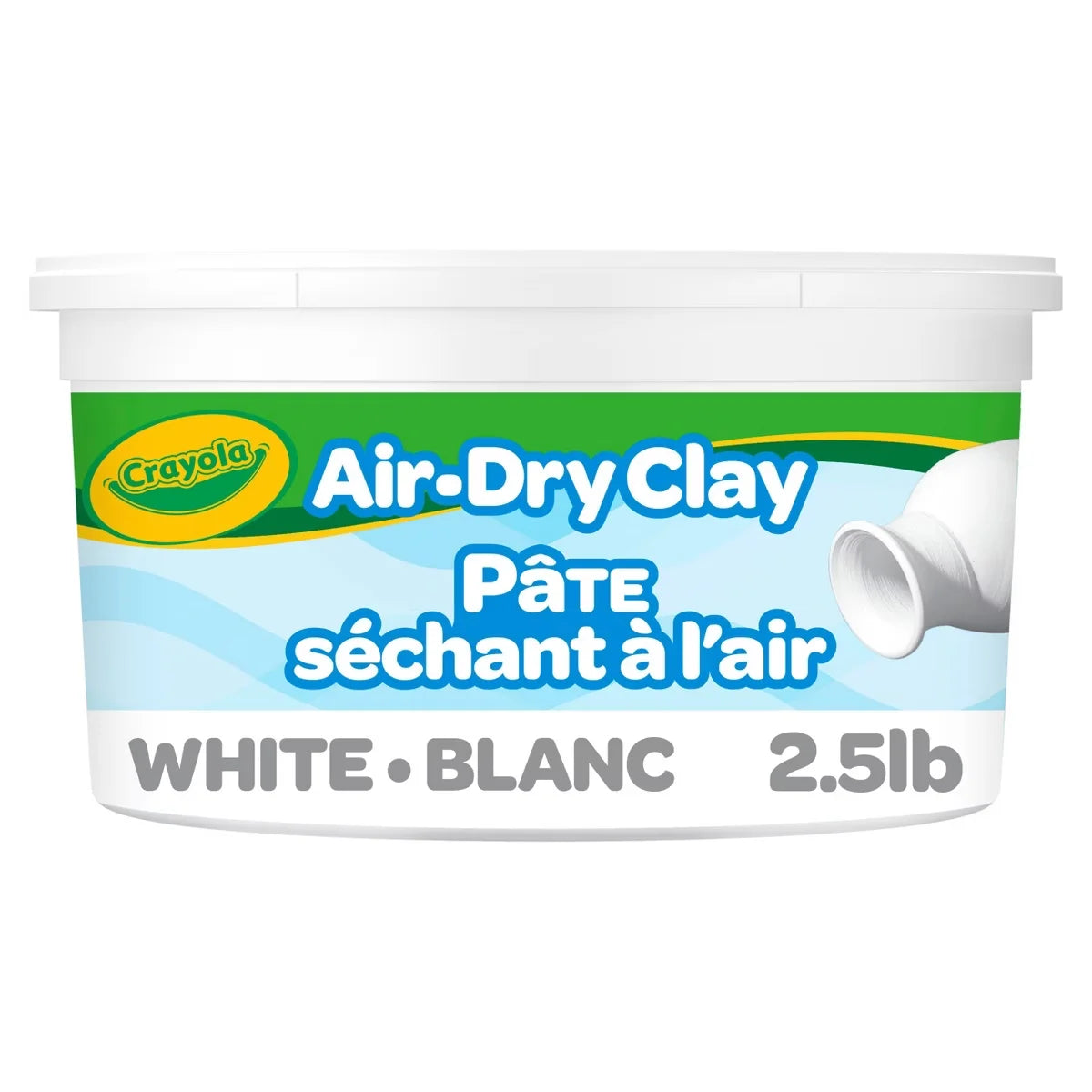 Crayola 2.5lb Air Dry Clay White, Modeling Material, Art School Supplies, Gifts for Teachers and Kids, Ages 4+