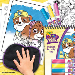 Crayola Paw Patrol Color & Erase Reusable Sticker Activity Pad: Non-Toxic Coloring Book with Stickers for Ages 3+