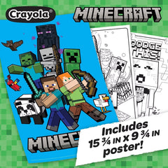 Crayola 28 Pages and Poster Minecraft Coloring Book 10"x8"