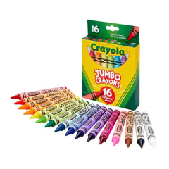 Crayola 16ct Jumbo Crayons, Toddler School Supplies, Classroom Essentials for Preschool Teachers, Large Crayons, Coloring Gift, Ages 3+