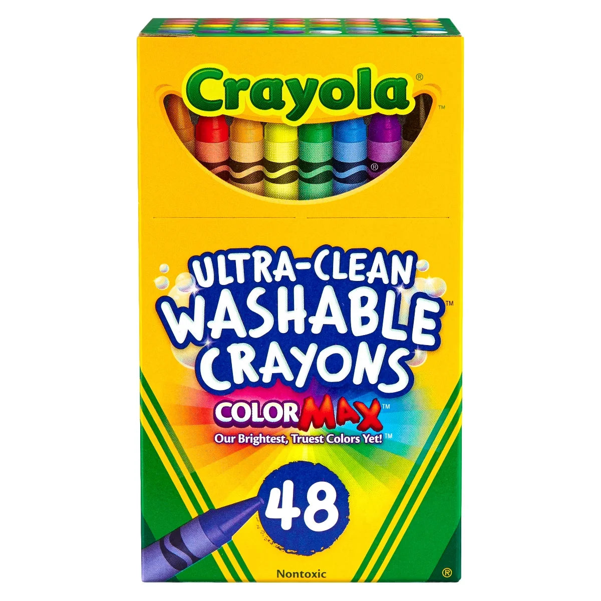 Crayola 48ct UltraClean Washable Crayons Art Classroom Must Haves for Teachers Kids School Supplies Coloring Gift Ages 3+