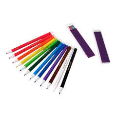 Crayola 12ct CLICKS Mechanical Colored Pencils, Art School Supplies, Gifts for Teachers and Kids, Ages 8+