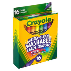 Crayola Washable Large Crayons, Toddler School Supplies, Classroom Essentials for Preschool Teachers, Easy Grip, Coloring Gift, Ages 3+
