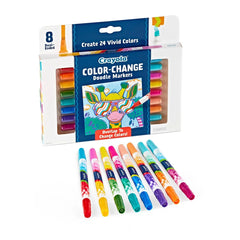 Crayola 8pk Doodle & Draw Color Change Doodle Markers