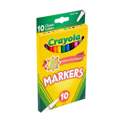 Crayola 10ct Fine Line Markers, Elementary School Supplies for Kids, Art Classroom Must Haves, Drawing & Coloring Gift, Ages 3+