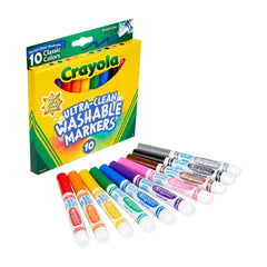 Crayola 10ct Ultra Clean Washable Broad Line Markers, School Supplies for Kids, Art Classroom Must Haves, Coloring Gift, Ages 3+