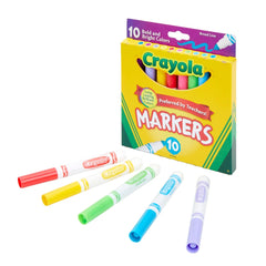 Crayola 10ct Broad Line Markers, Bold and Bright, School Supplies for Kids, Art Classroom Must Haves, Drawing & Coloring Gift, Ages 3+